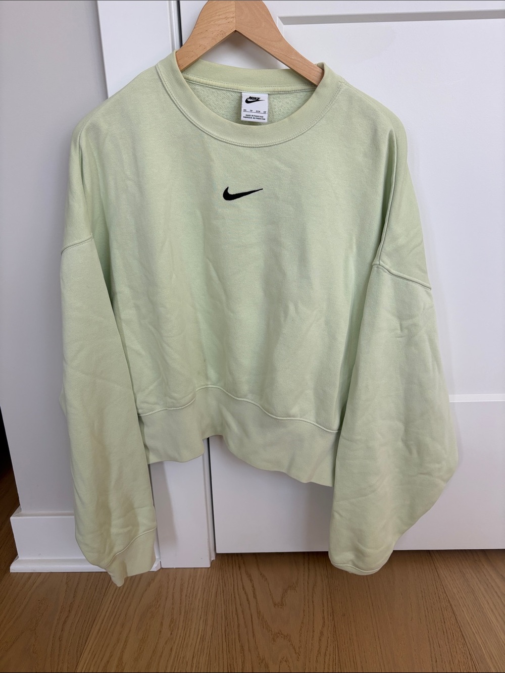 Nike Light Mint Crewneck Sweatshirt with Black Swoosh